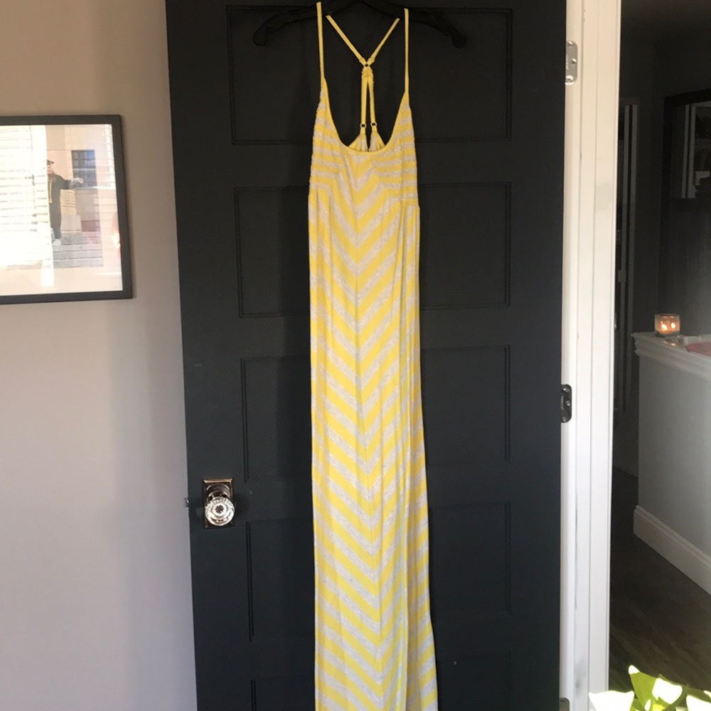 Anthropologie chevron stripe maxi dress